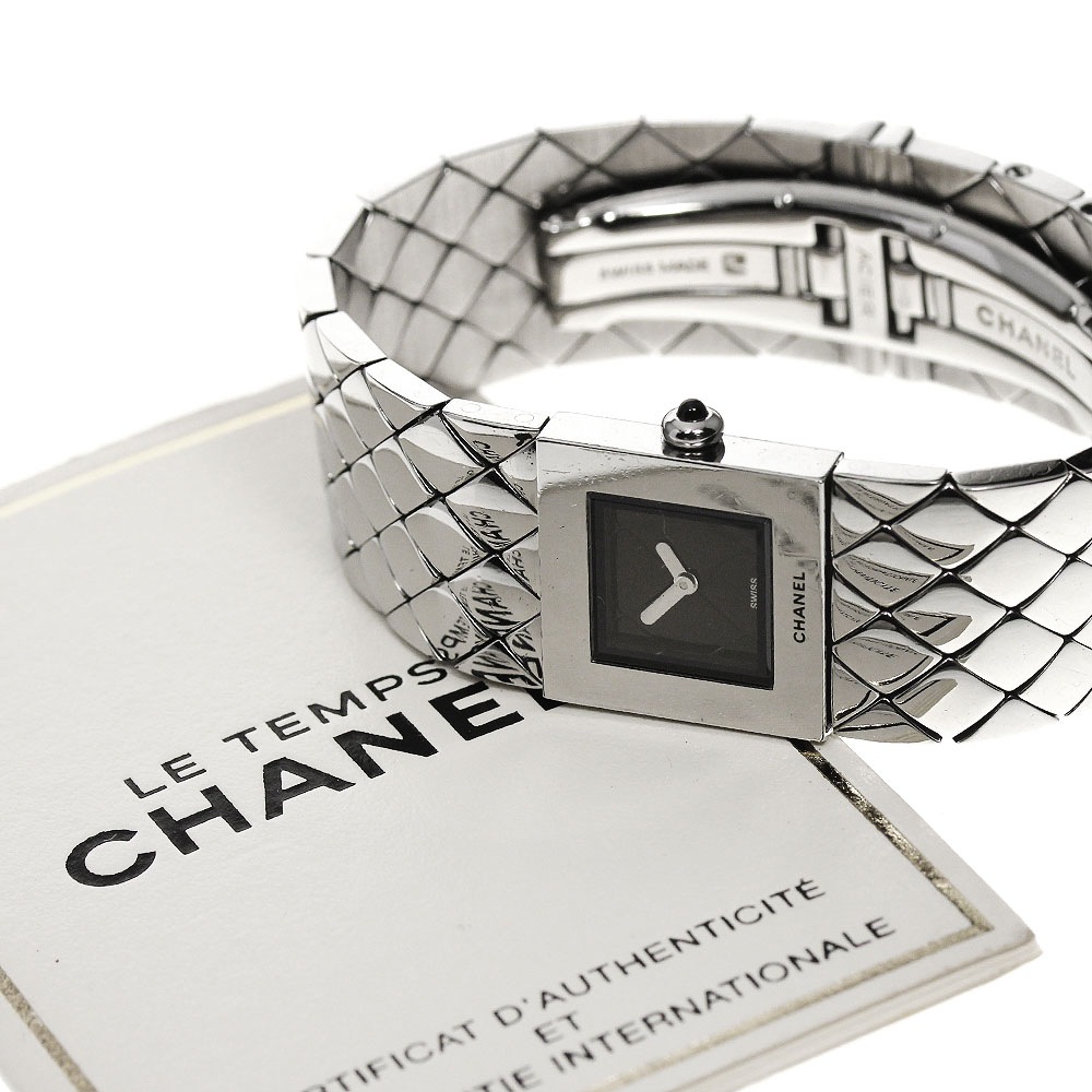 シャネル CHANEL H0009 マトラッセ クォーツ レディース 保証書付き_801607【中古】