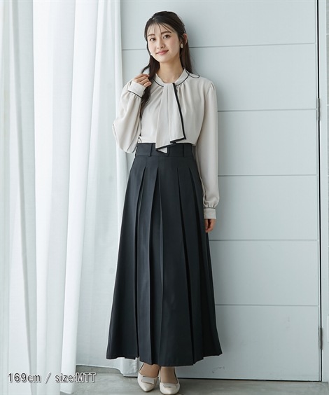 シャツ・ブラウス 高身長 マルチWAYボウタイブラウス トールサイズ シャツ・ブラウス 高身長 マルチWAYボウタイブラウス トールサイズ