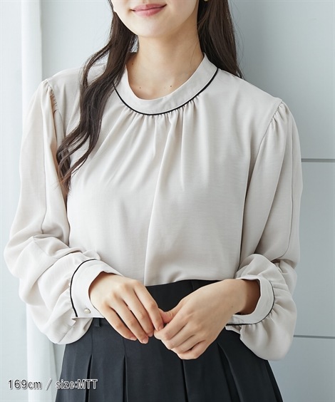 シャツ・ブラウス 高身長 マルチWAYボウタイブラウス トールサイズ シャツ・ブラウス 高身長 マルチWAYボウタイブラウス トールサイズ