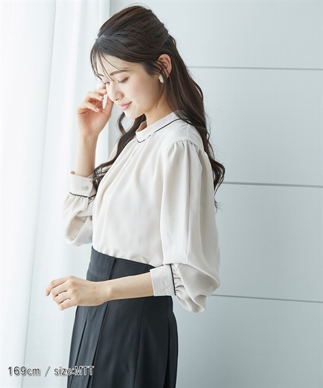 シャツ・ブラウス 高身長 マルチWAYボウタイブラウス トールサイズ シャツ・ブラウス 高身長 マルチWAYボウタイブラウス トールサイズ