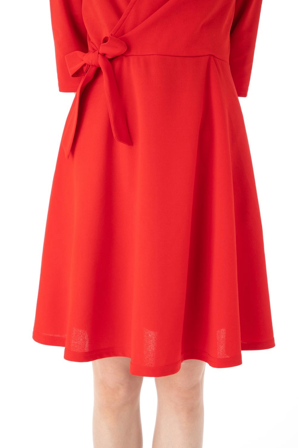 ファス(FAS)ワンピース T2 T3 T4サイズ 5袖 膝丈 カシュクール　きれいめワンピース レディース Fille A Suivre