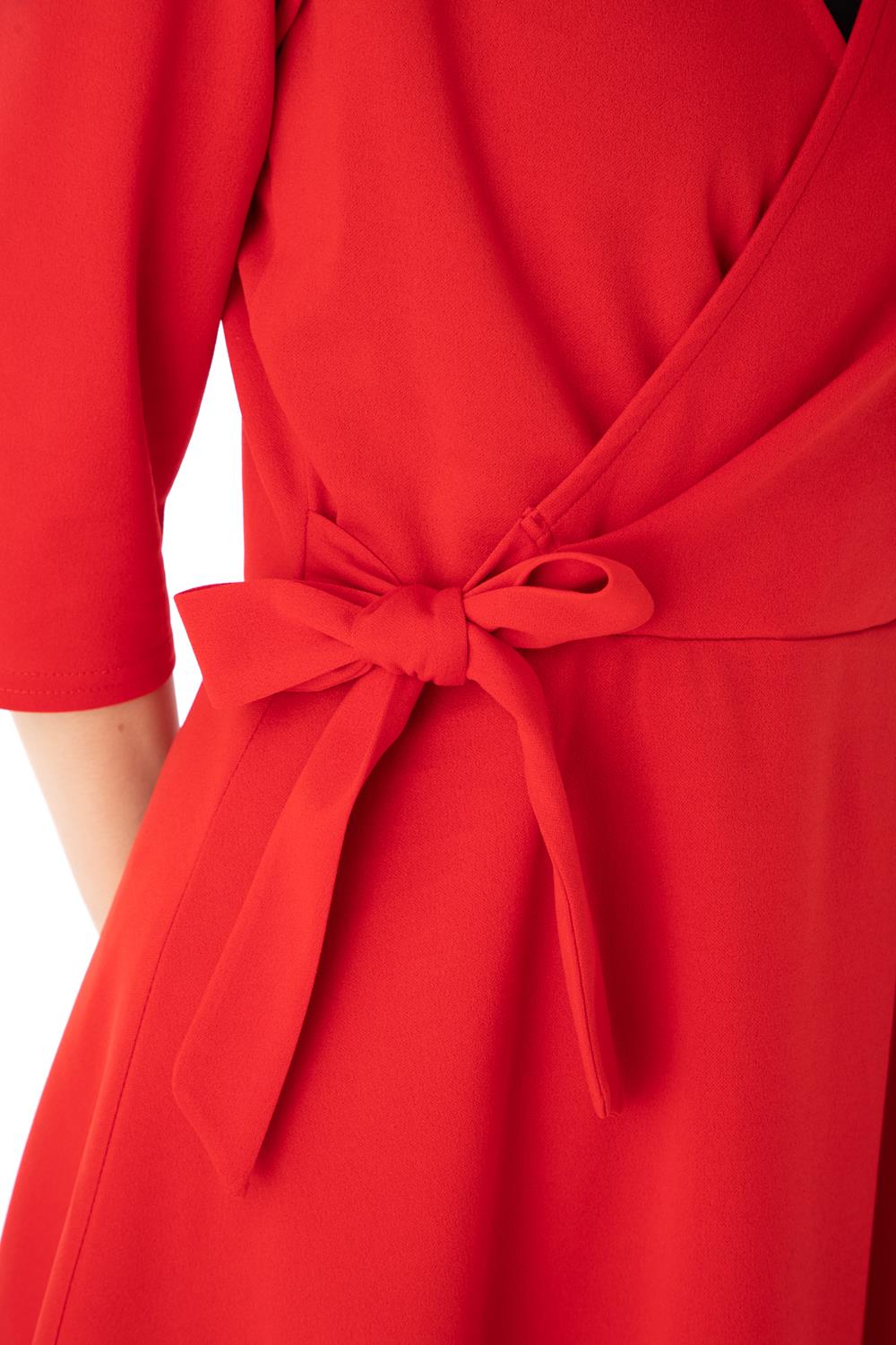 ファス(FAS)ワンピース T2 T3 T4サイズ 5袖 膝丈 カシュクール　きれいめワンピース レディース Fille A Suivre