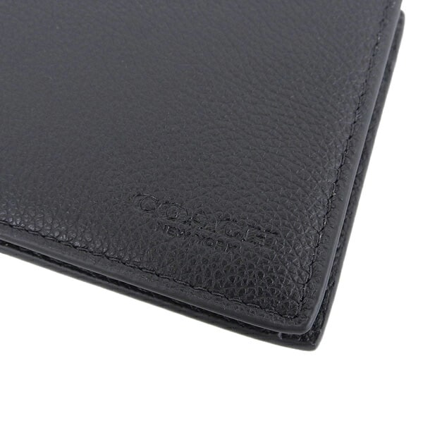 コーチ 財布 メンズ 二つ折り財布 アウトレット コインウォレット レザー ブラック CR378BLK COACH コーチ 財布 メンズ 二つ折り財布 アウトレット コインウォレット レザー ブラック CR378BLK COACH