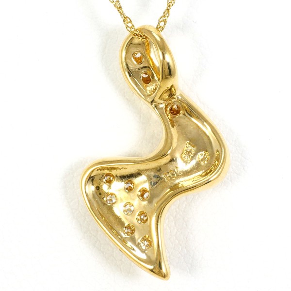 K18 18金 YG イエローゴールド ネックレス ダイヤ 0.08 約46cm ジュエリー 中古 K18 18金 YG イエローゴールド ネックレス ダイヤ 0.08 約46cm ジュエリー 中古