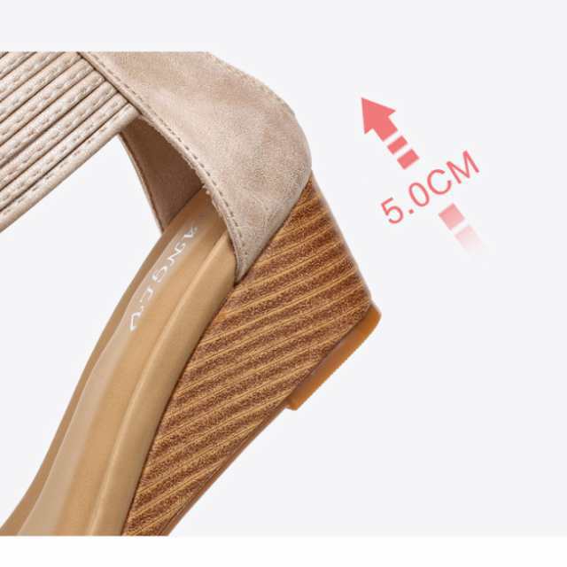 サンダル ウェッジソール サマーブーツ　疲れない 厚底 コンフォートサンダル 軽量 レディース リゾート　ビーチ　海　夏 軽い 可愛い 旅