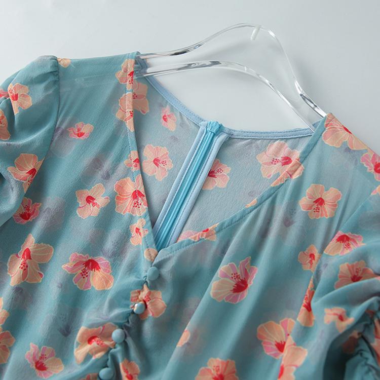 ワンピース レディース マキシワンピース 春夏新作 半袖ワンピース 花