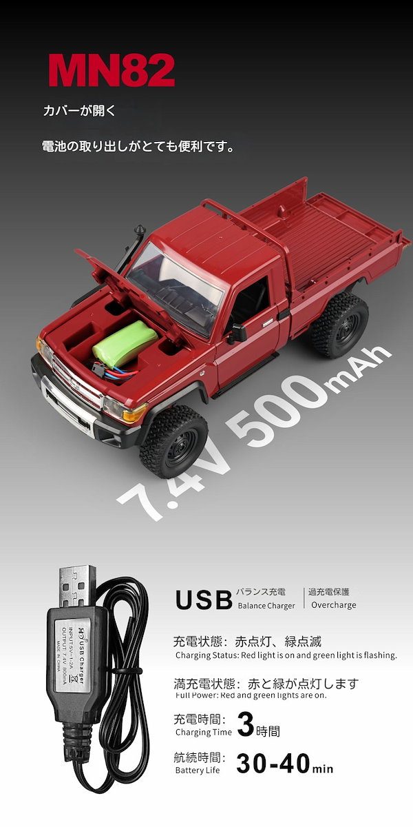 トヨタ 大型 ラジコン 子供向け ラジコンカー トラック オフロード 36CM