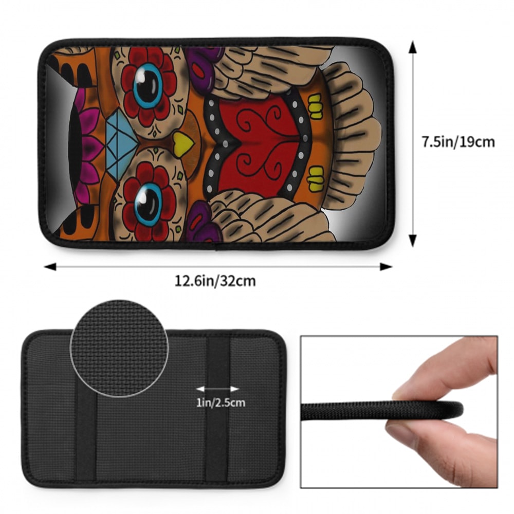 車の手すりボックスクッション フクロウ2 ほこりや傷から耐久性と通気性