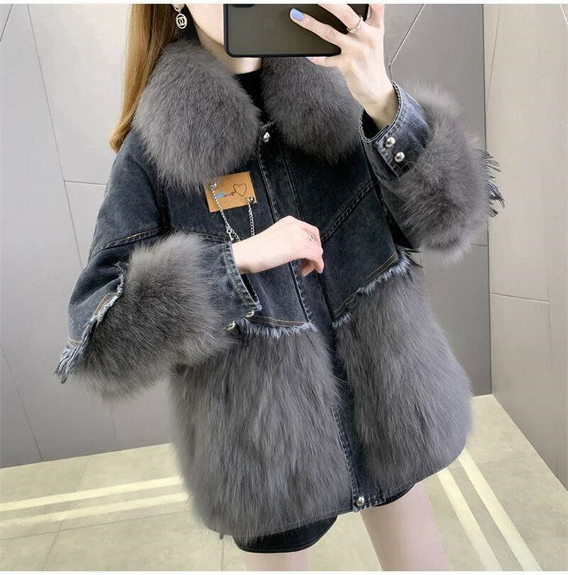 フェイクファーコートファーコートショート丈デニムジャケット防寒コートあったか柔らかいモコモコ毛皮コート防寒コート軽量防風防寒ふんわり暖かい韓国風きれいめアウターカジュアル春冬高品質スプリングコート フェイクファーコートファーコートショート丈デニムジャケット防寒コートあったか柔らかいモコモコ毛皮コート防寒コート軽量防風防寒ふんわり暖かい韓国風きれいめアウターカジュアル春冬高品質スプリングコート