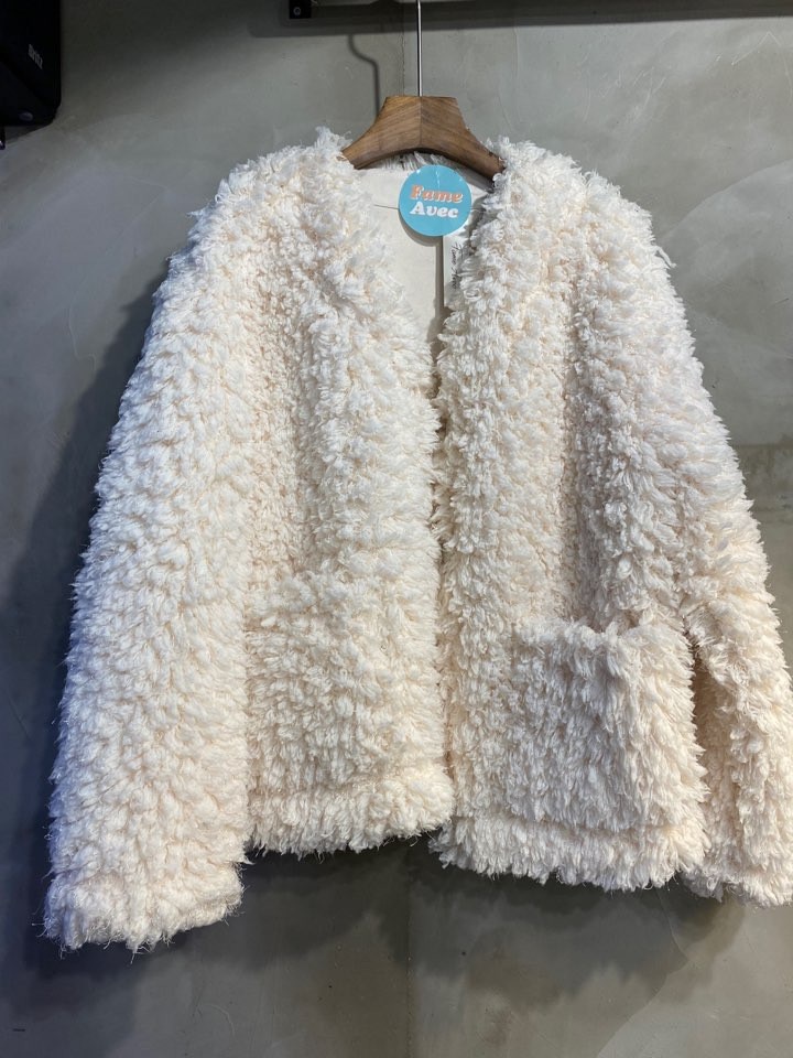 ボアファージャケット ファージャケット ボアファー カーディガン ジャケット ノーカラージャケット コート. アウター レディース 可愛い オシャレ 秋冬 2カラー D349 ボアファージャケット ファージャケット ボアファー カーディガン ジャケット ノーカラージャケット コート. アウター レディース 可愛い オシャレ 秋冬 2カラー D349