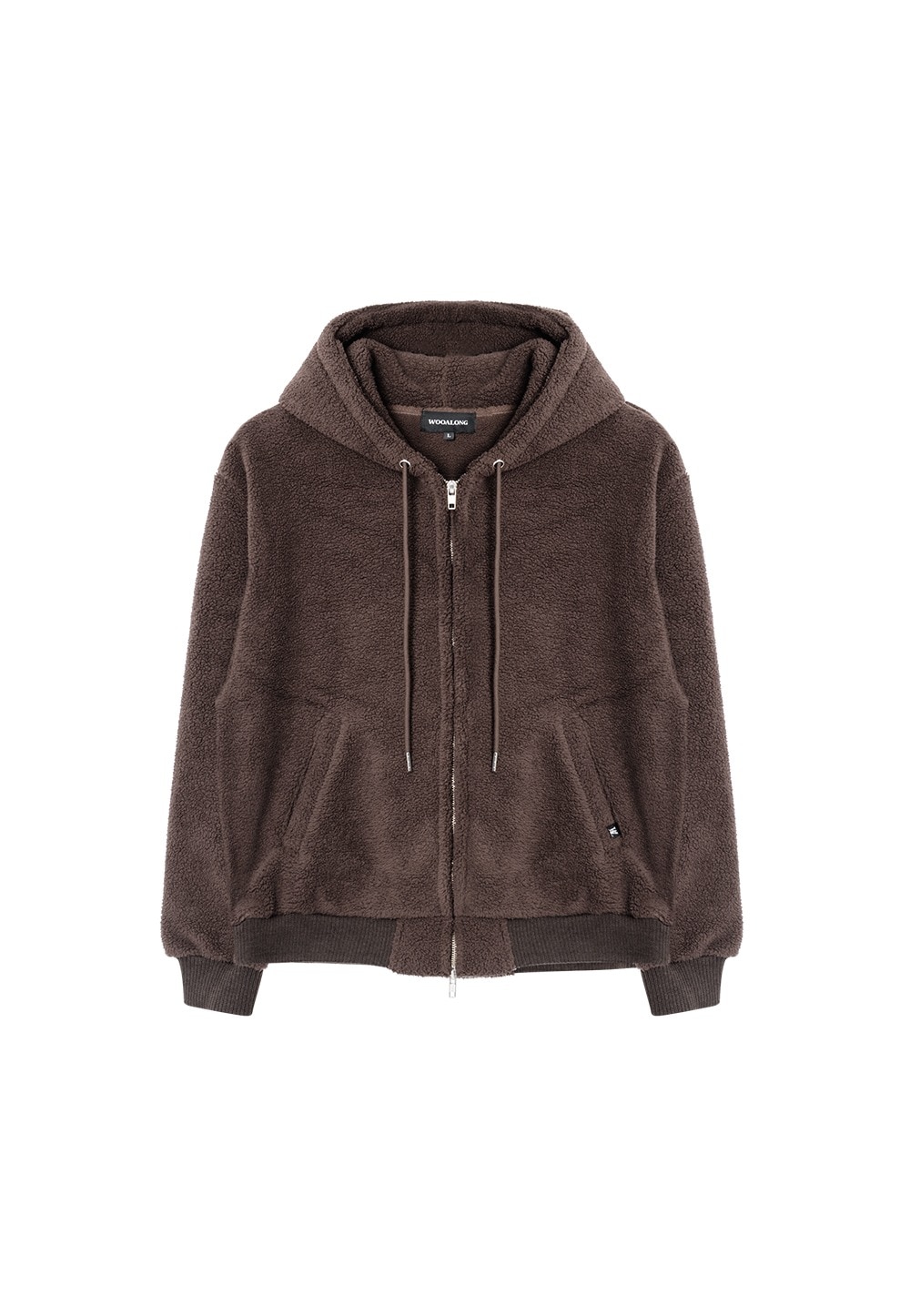 【WOOALONG】 SIGNATURE FLEECE HOOD ZIP-UP : 3COLORS