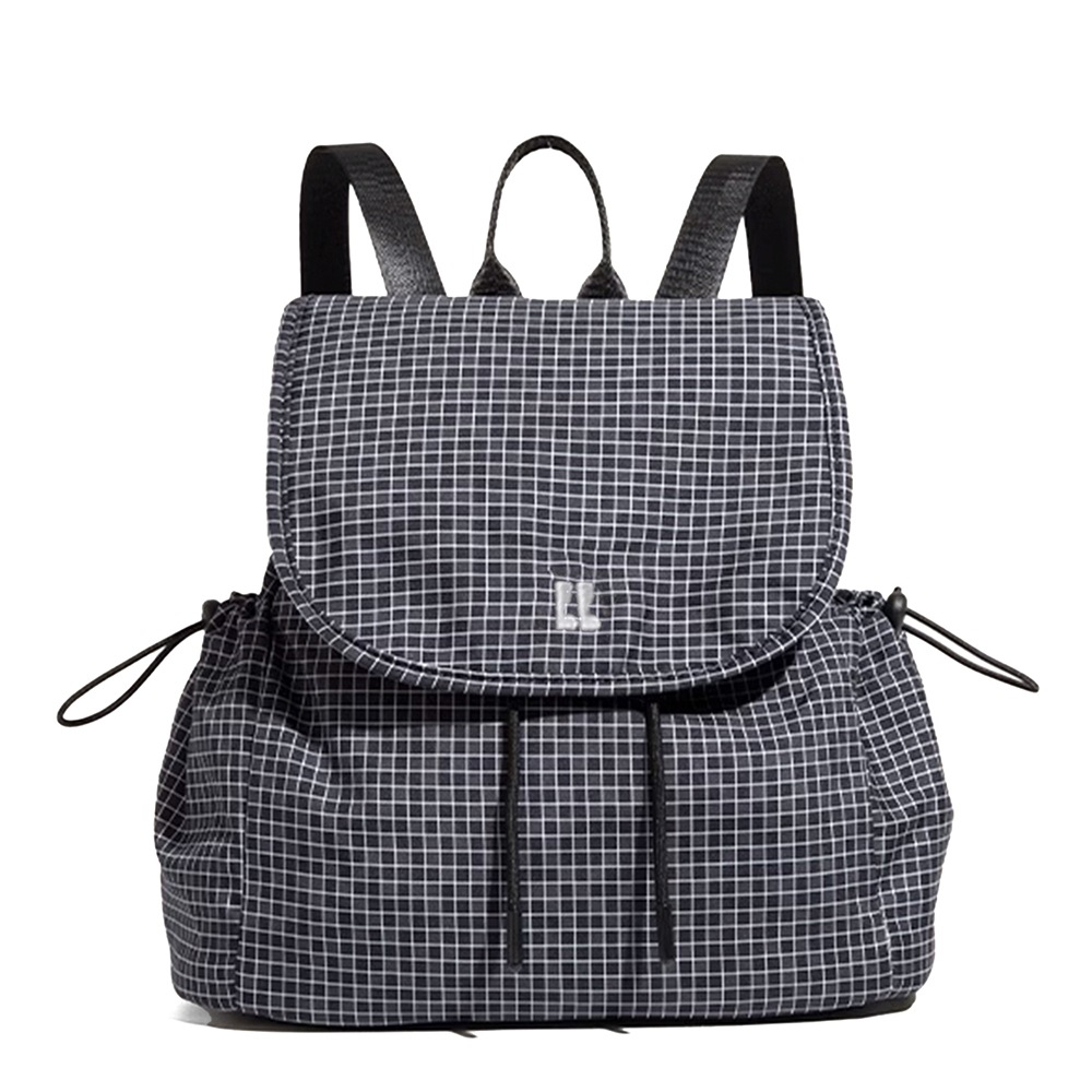 스프링 체크 나일론 스트링백팩 보부상 백팩 스프링 체크 나일론 스트링백팩 보부상 백팩