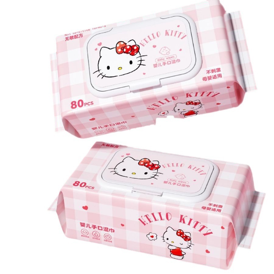ハローキティホームベビー手と口 母親と乳児用純水ウェットティッシュ