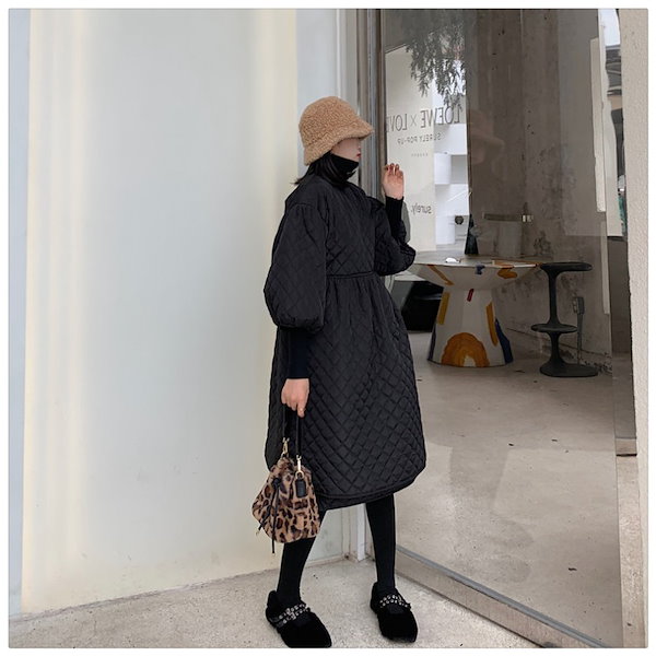 Qoo10] 【即納】 キルティング ワンピース レデ