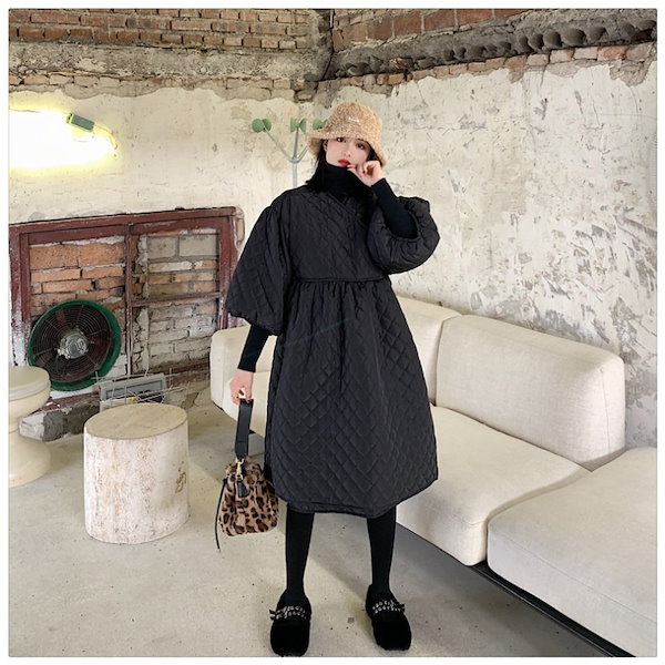 Qoo10] 【即納】 キルティング ワンピース レデ