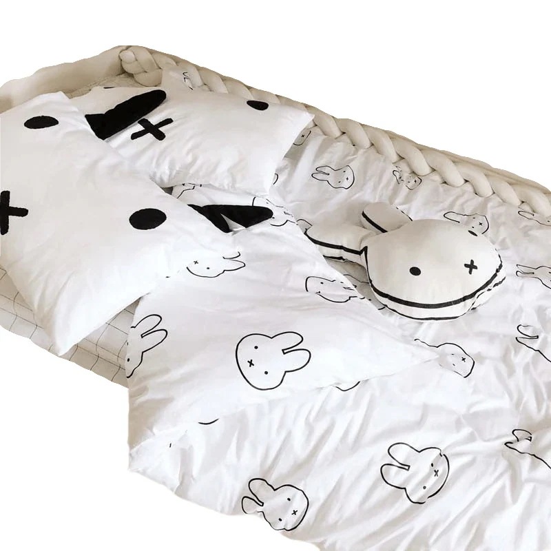 ミッフィー 布団カバーa級綿 ミッフィー うさぎツイル掛け布団カバー 綿1.5m ベビー掛け布団カバー1.2m 用寝具