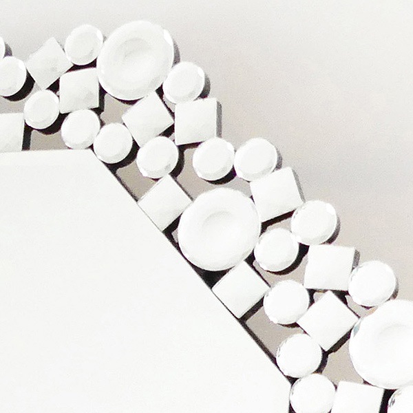 壁掛け ウォールミラー 八角ミラー クリスタル