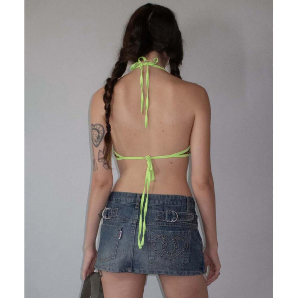 スカルプター Apron Layered Mini Skirt Mid Blue SC25S458BL