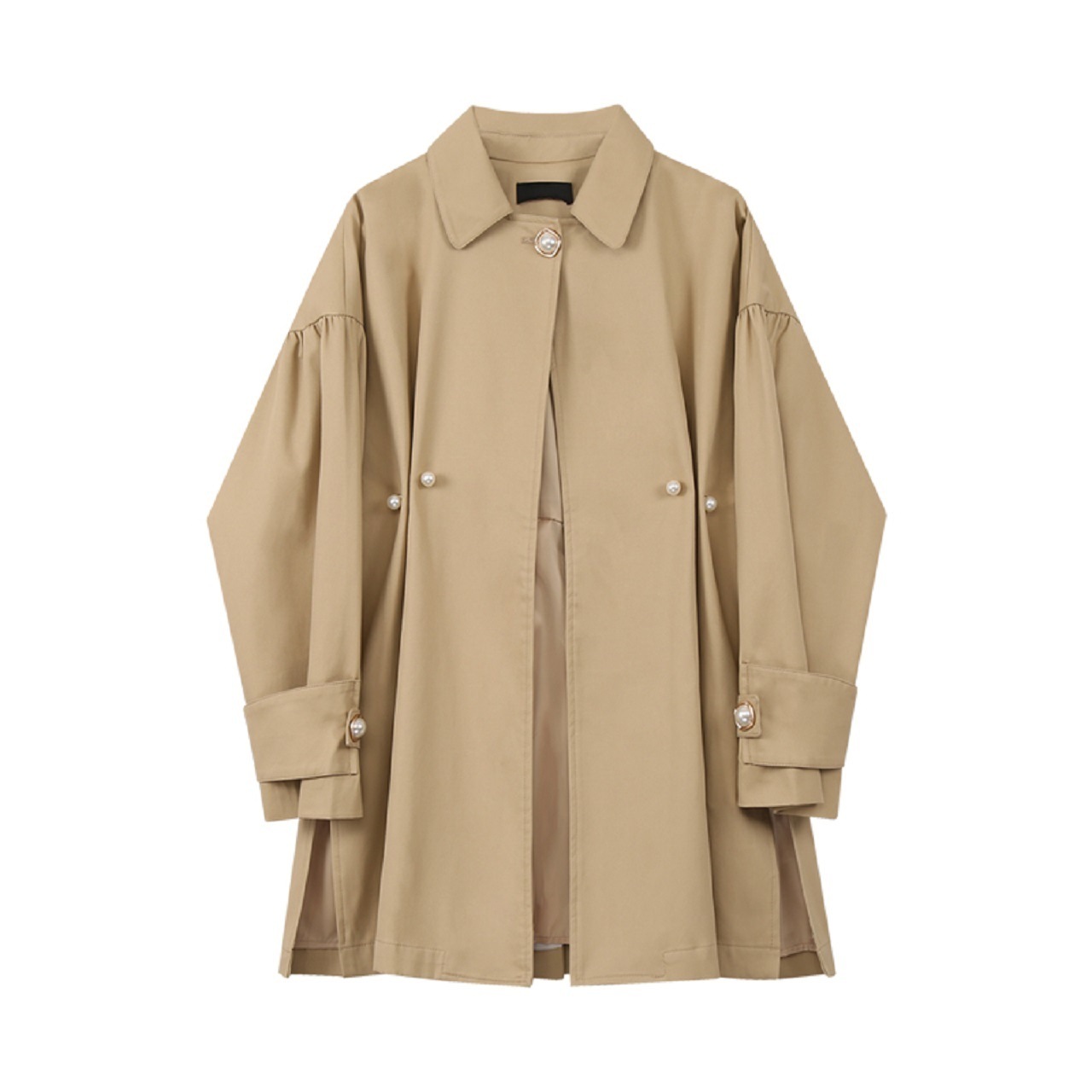 レディースアウター ミドル丈コート レディースコート 秋 新作 ルーズ ニッチ ガーリー プリーツ レディースアウター ミドル丈コート レディースコート 秋 新作 ルーズ ニッチ ガーリー プリーツ