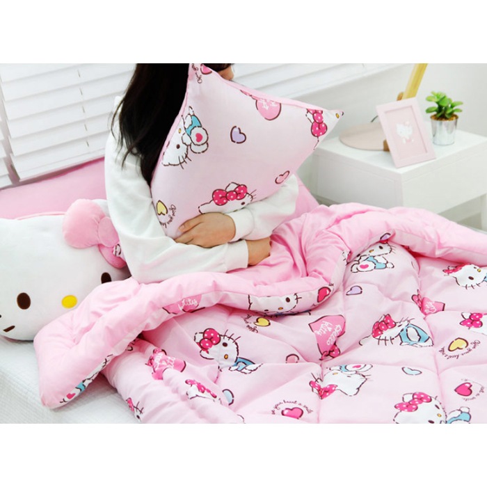 ハローキティ ハートホリック 2点セット(薄綿入布団+枕カバー)
