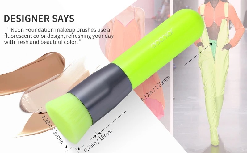 Dodolor-プロのネオングリーンのメイクアップブラシセット,パウダーブラッシュ,コンシーラー,アイシャドウ,化粧ブラシツール