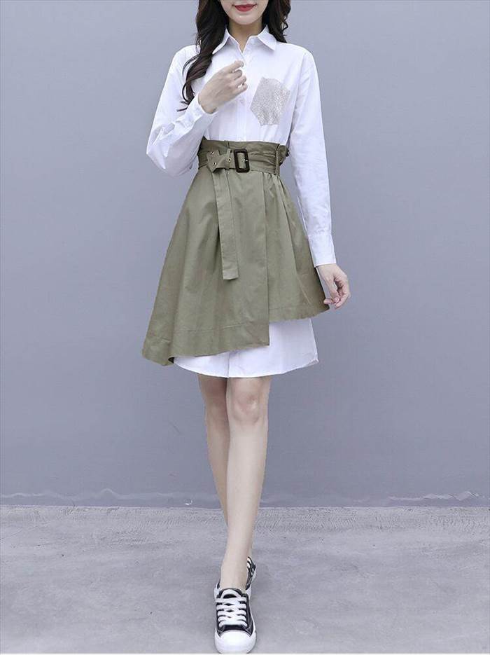 新作 ワンピースドレスシャツワンピース ツーピース 魅せる ワンピース シャツ ホワイト 白 ミディアム丈 袖あり 長袖 新作 ワンピースドレスシャツワンピース ツーピース 魅せる ワンピース シャツ ホワイト 白 ミディアム丈 袖あり 長袖