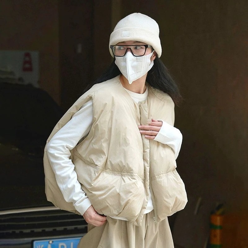 Hot!!!2024春 ダウンベスト韓国ファッション 秋冬 レジャー 保温 丸首ベスト