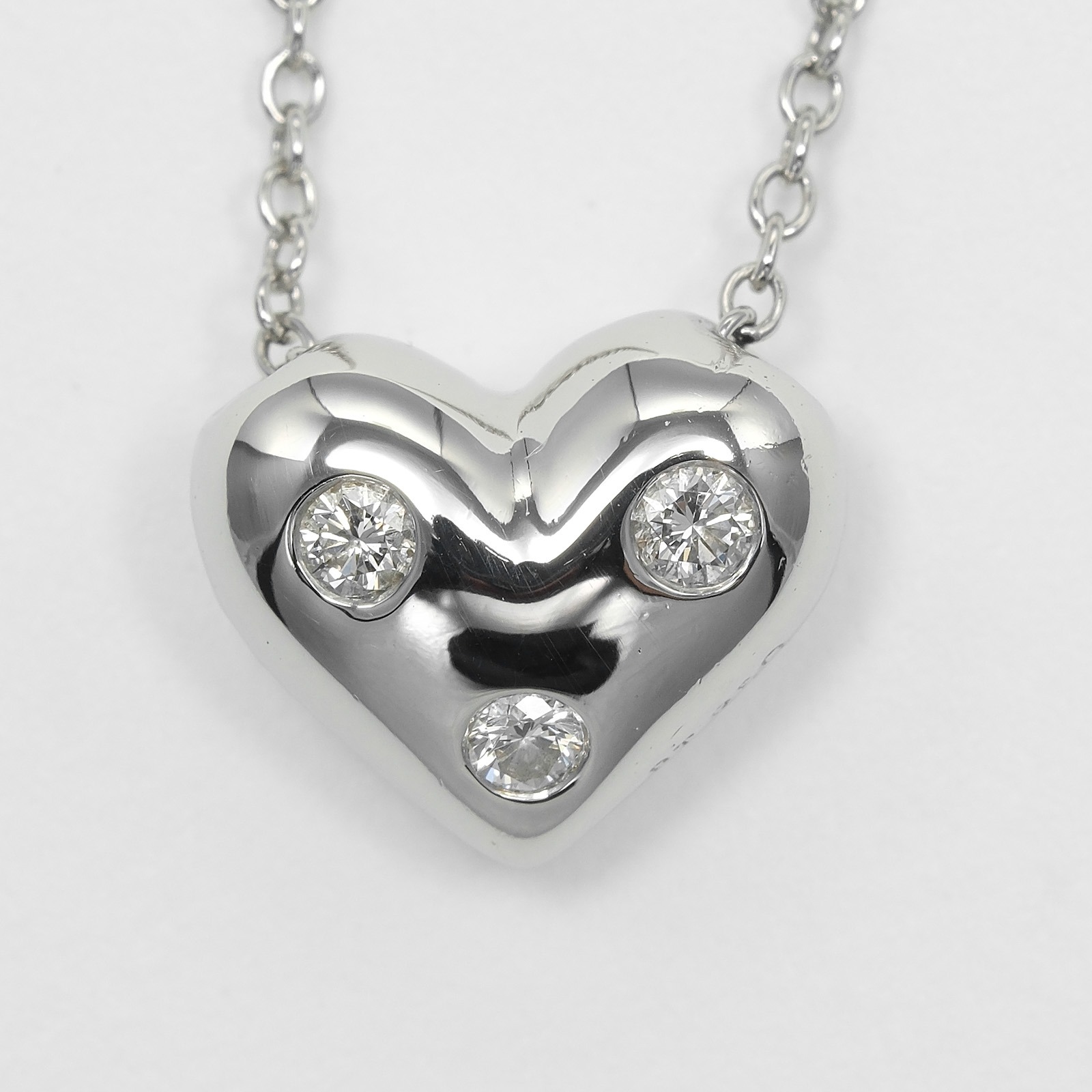 ドッツハート ネックレス Pt950プラチナ ダイヤモンド 約5.25g レディース 中古品 Aランク ドッツハート ネックレス Pt950プラチナ ダイヤモンド 約5.25g レディース 中古品 Aランク