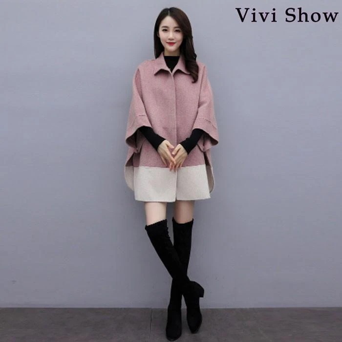 レディースポンチョ風コートジャケットベルと付きミディアム丈ポンチョ風コートゆる感可愛い レディースポンチョ風コートジャケットベルと付きミディアム丈ポンチョ風コートゆる感可愛い