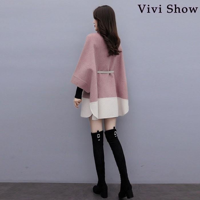 レディースポンチョ風コートジャケットベルと付きミディアム丈ポンチョ風コートゆる感可愛い レディースポンチョ風コートジャケットベルと付きミディアム丈ポンチョ風コートゆる感可愛い