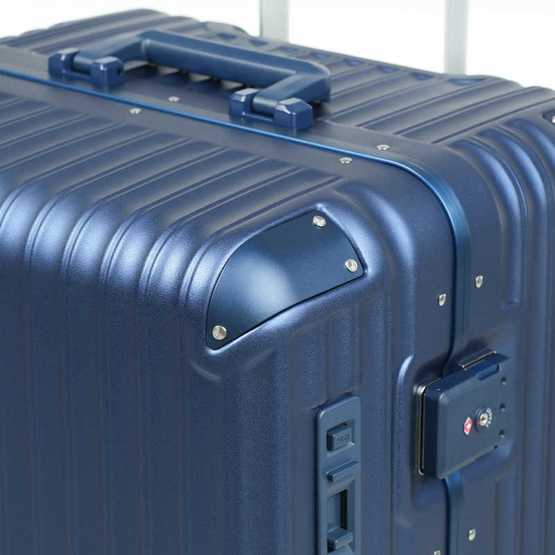 A.L.I　スーツケース フレームタイプ 宿泊目安：7～9日間 098L 大容量縦長タイプ 前輪ストッパー TSAロック搭載 マットネイビー　GM-056-28