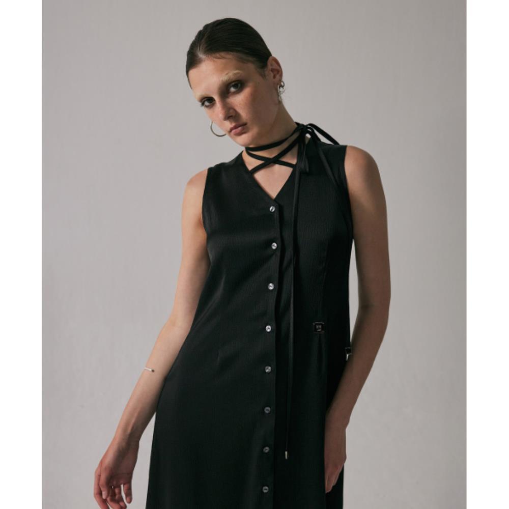 TREEMINGBIRD Strap Dart Long Onepiece Black TMB242VT80