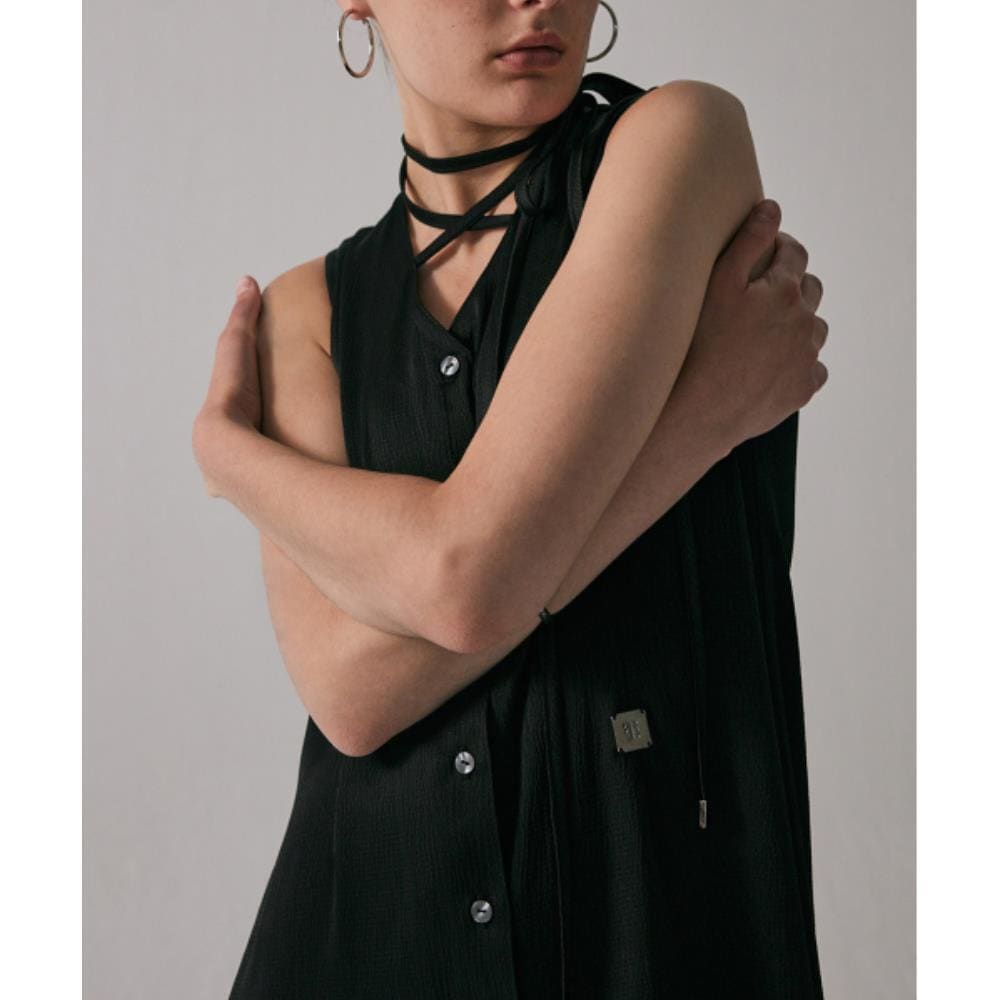 TREEMINGBIRD Strap Dart Long Onepiece Black TMB242VT80