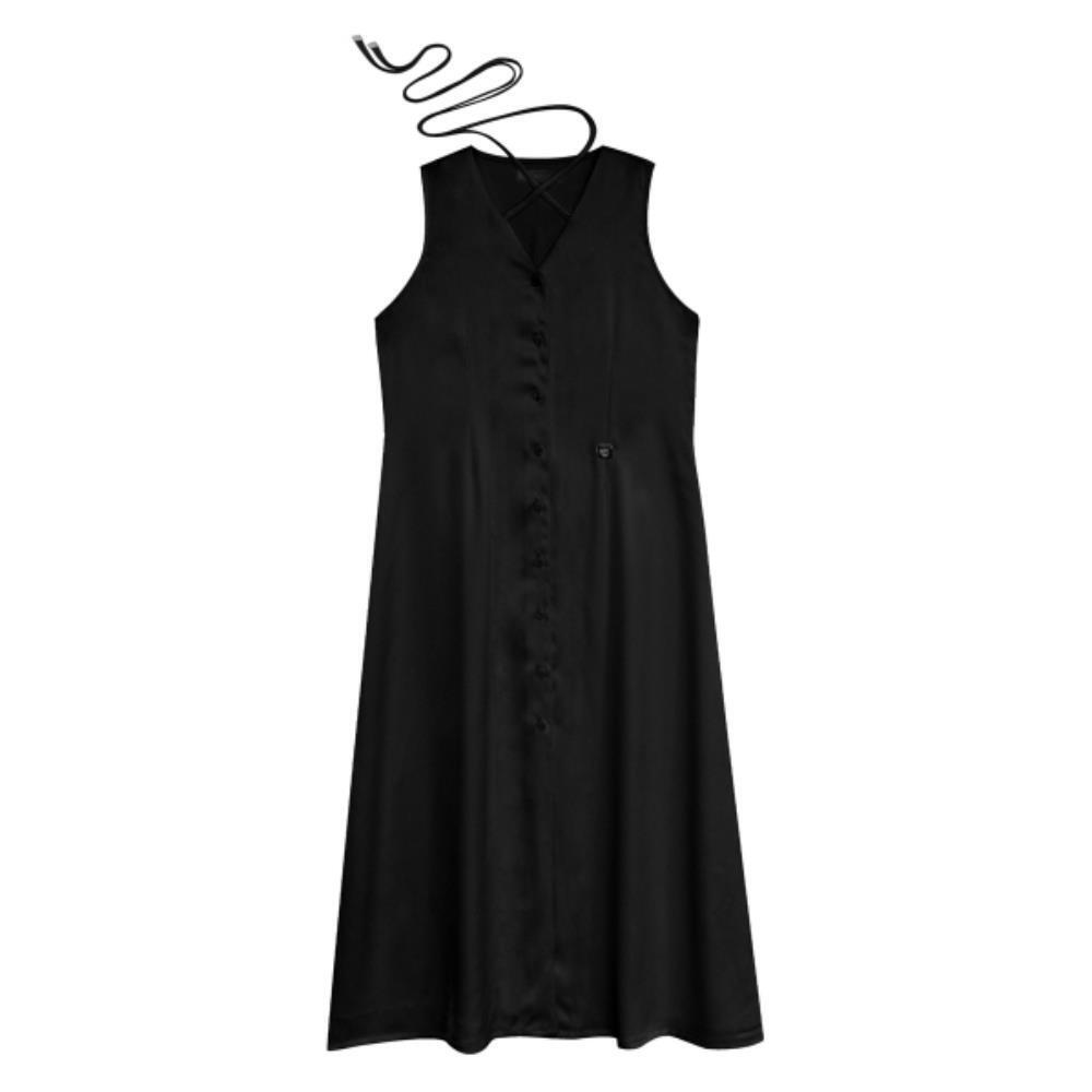 TREEMINGBIRD Strap Dart Long Onepiece Black TMB242VT80