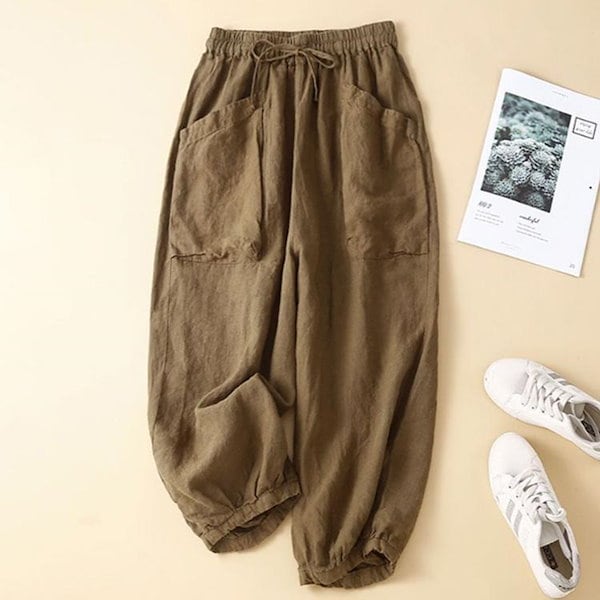 Qoo10] 【本日限定SALE】涼しい 綿麻パンツ