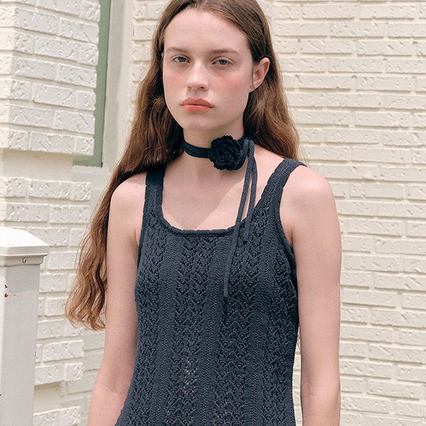 ウォニョン着用[ROLAROLA] ROSE STRAP SLEEVELESS ONEPIECE rolarola Rose Strap Sleeveless Onepiece