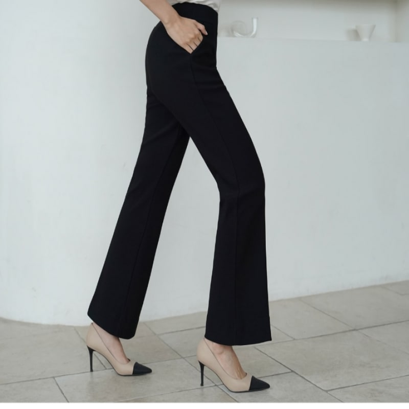 クリック＆ファニークイックフィットブーツカットスラックス [SMLサイズ]