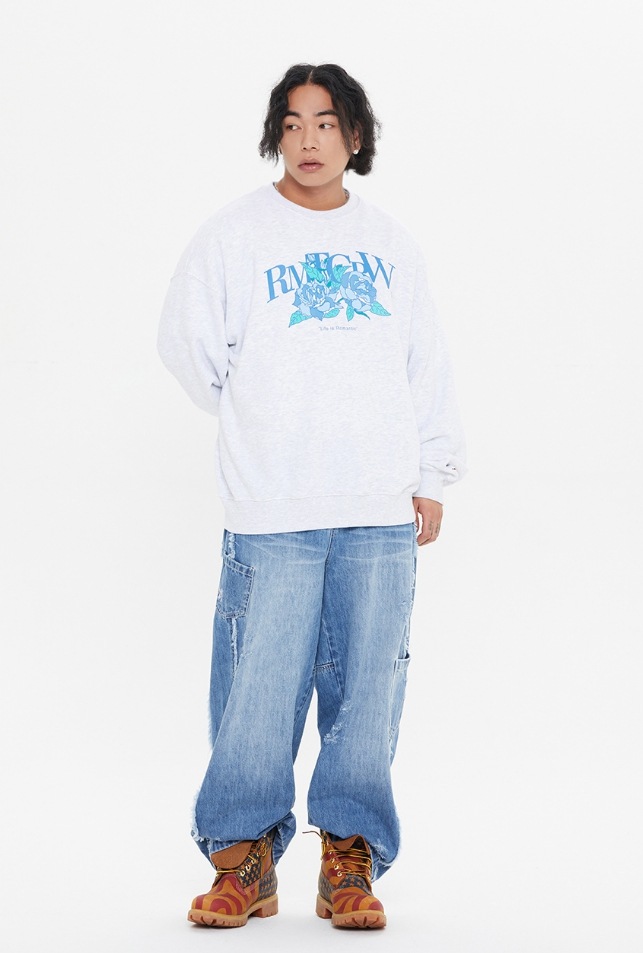 ROMANTIC CROWN】 BLUE ROSE CREWNECK トレーナー
