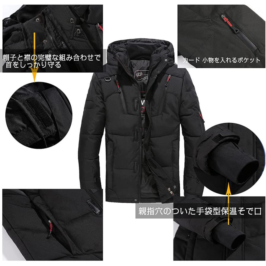 ダウンジャケット メンズ 暖かい ダウンコート 軽い 黒 フード付き ライトダウン コート 大きいサイズ 軽量 ハイネック 防寒 冬 秋 ダウンジャケット メンズ 暖かい ダウンコート 軽い 黒 フード付き ライトダウン コート 大きいサイズ 軽量 ハイネック 防寒 冬 秋