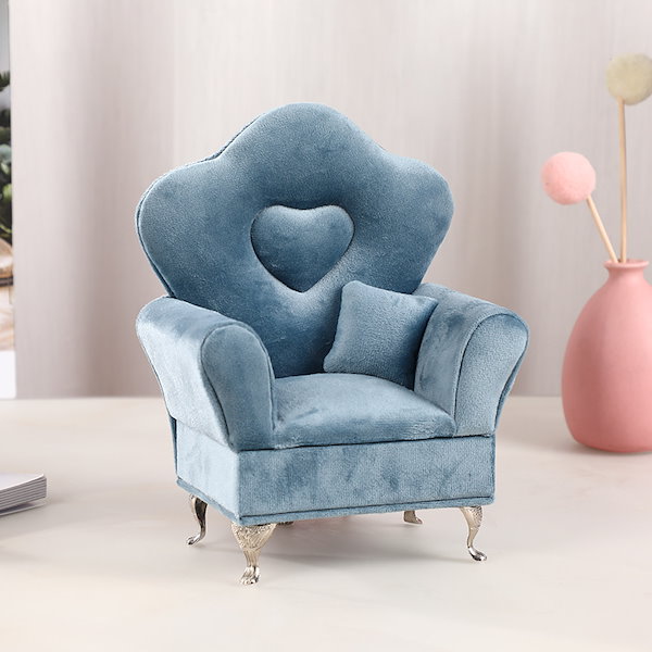 ソファー　アクセサリーケース　収納 スワロフスキーソファ型アクセサリーケース ジュエリーボックス ローズ