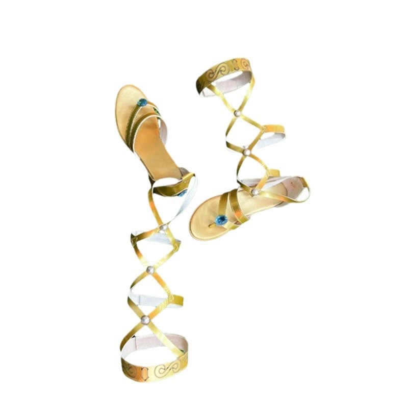 オリジナル ゴッド ネロ シューズ カントリー シュミ ダンサー ウォーター ネロ サンダル ローマン シューズ ゴールド