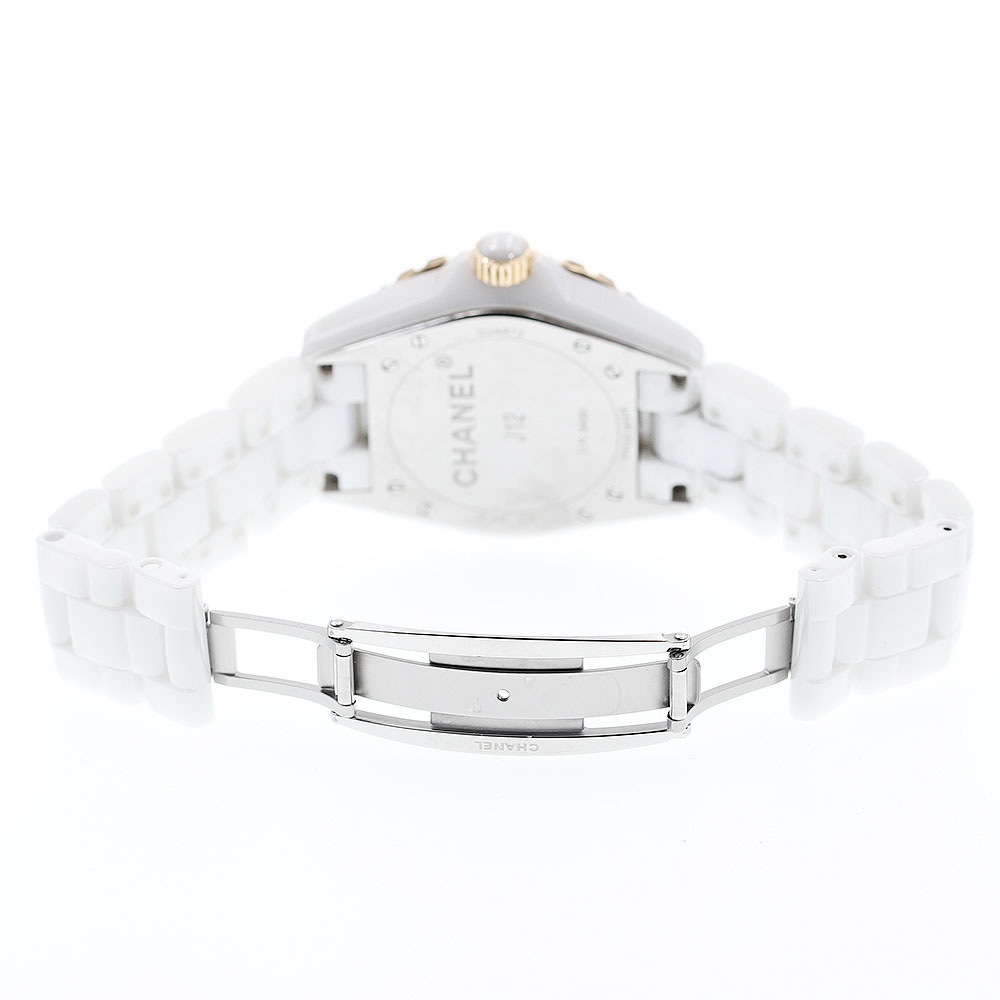 シャネル CHANEL H2180 J12 白セラミック 11Pダイヤ PGベゼル クォーツ メンズ 美品 保証書付き_877696【中古】 vitruvije.rs