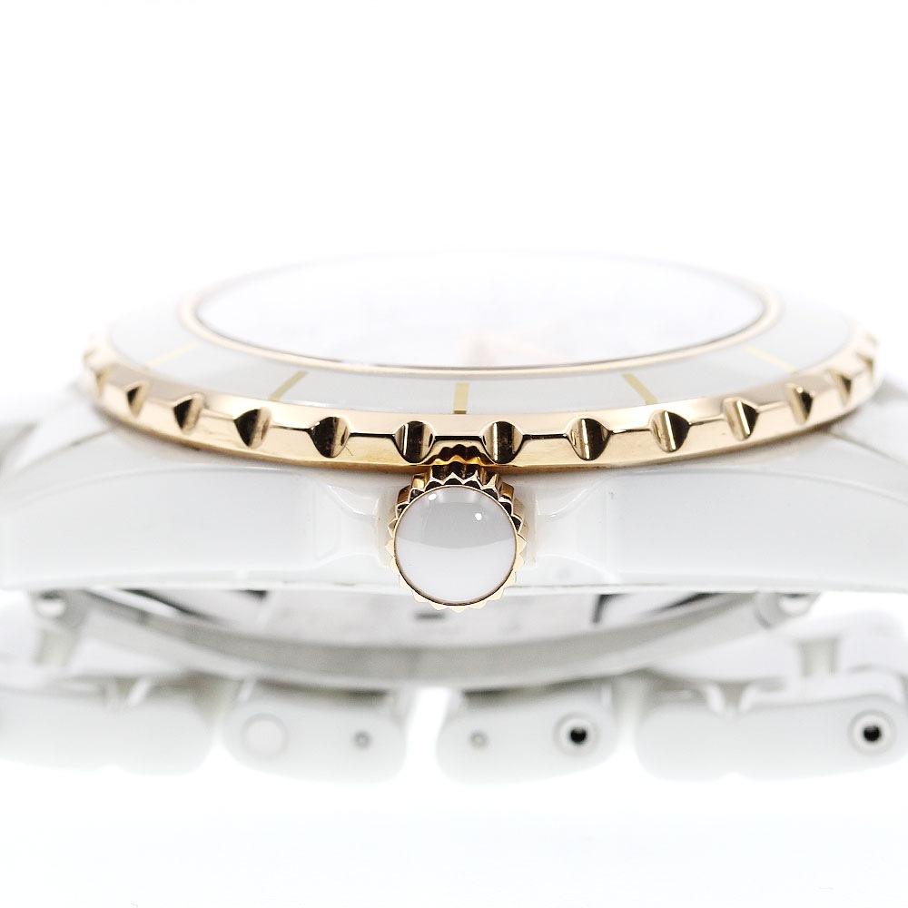 シャネル CHANEL H2180 J12 白セラミック 11Pダイヤ PGベゼル クォーツ メンズ 美品 保証書付き_877696【中古】 vitruvije.rs