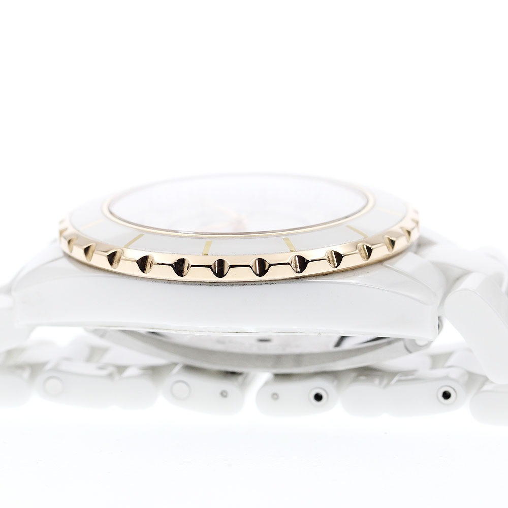 シャネル CHANEL H2180 J12 白セラミック 11Pダイヤ PGベゼル クォーツ メンズ 美品 保証書付き_877696【中古】 vitruvije.rs