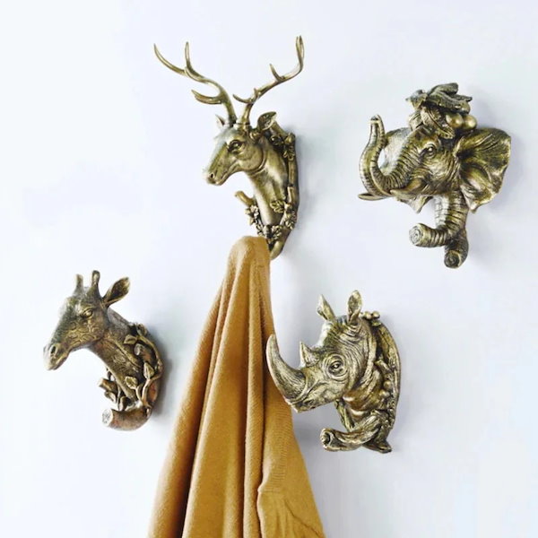 Qoo10] ウォールフック アニマル 壁掛けフック