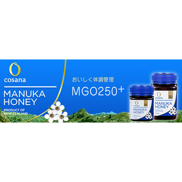 マヌカハニー MGO ニュージーランド コサナ マヌカハニー MGO250+ 250g 2個セット マヌカハニー MGO ニュージーランド コサナ マヌカハニー MGO250+ 250g 2個セット