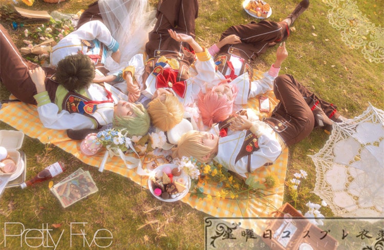あんスタ スカウト！プリティ5 鳴上嵐 姫宮桃李 影片みか 白鳥藍良 巴日和 コスプレ衣装 コスチューム