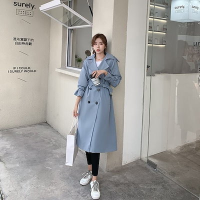 格安爆買い アウター トレンチコート ロング ロング : レディース服 新品限定品
