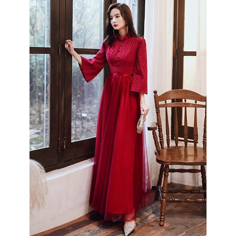ドレス 大人 ピアノ発表会 ドレス 演奏会 結婚式 フェミニン パーティードレス ロング お呼ばれ 20代 30代 ワインレッド ドレス 大人 ピアノ発表会 ドレス 演奏会 結婚式 フェミニン パーティードレス ロング お呼ばれ 20代 30代 ワインレッド