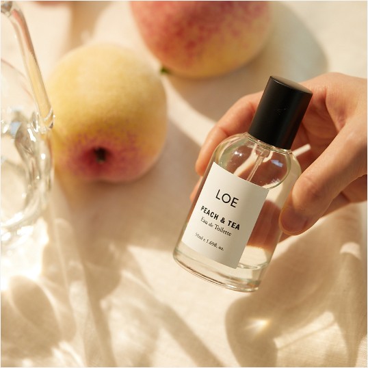 【韓国正規品】 LOE ロエ ピーチアンドティー EDT 50ml 1個 / 甘酸っぱい桃の香り 紅茶の香り